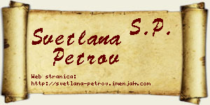 Svetlana Petrov vizit kartica